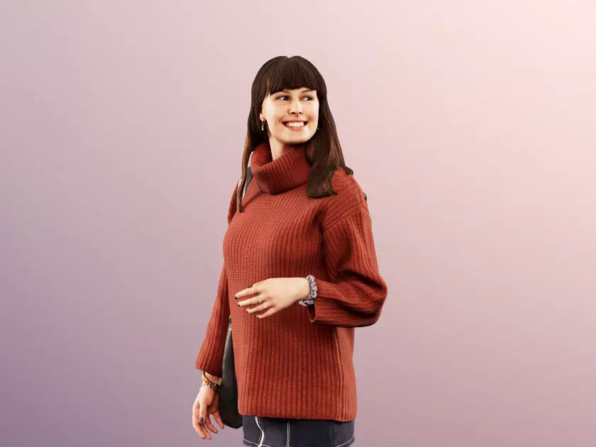 Alyssa 11520 - Smiling Young Woman Walking 3D model