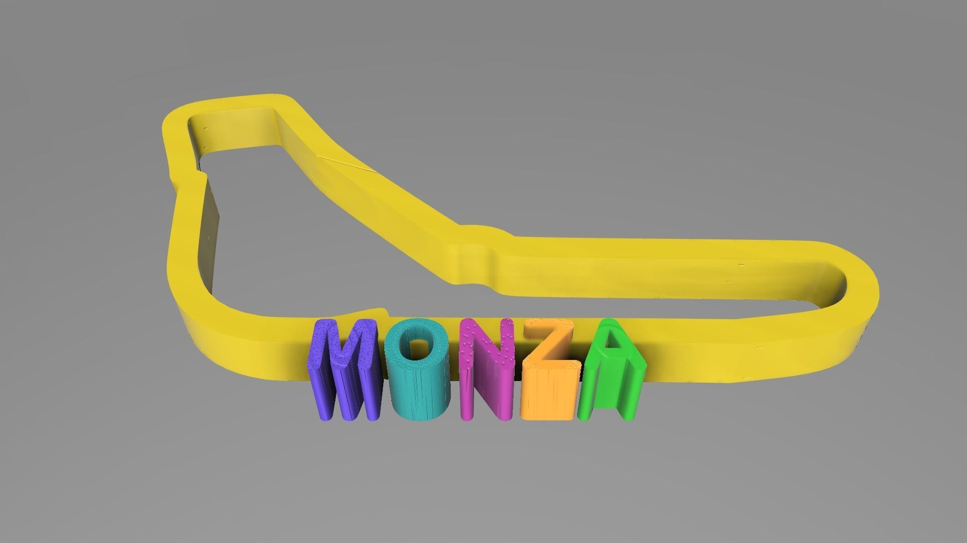 F1 Monza Race Track STL OBJ FBX Files Fusion 360 3D print model_2