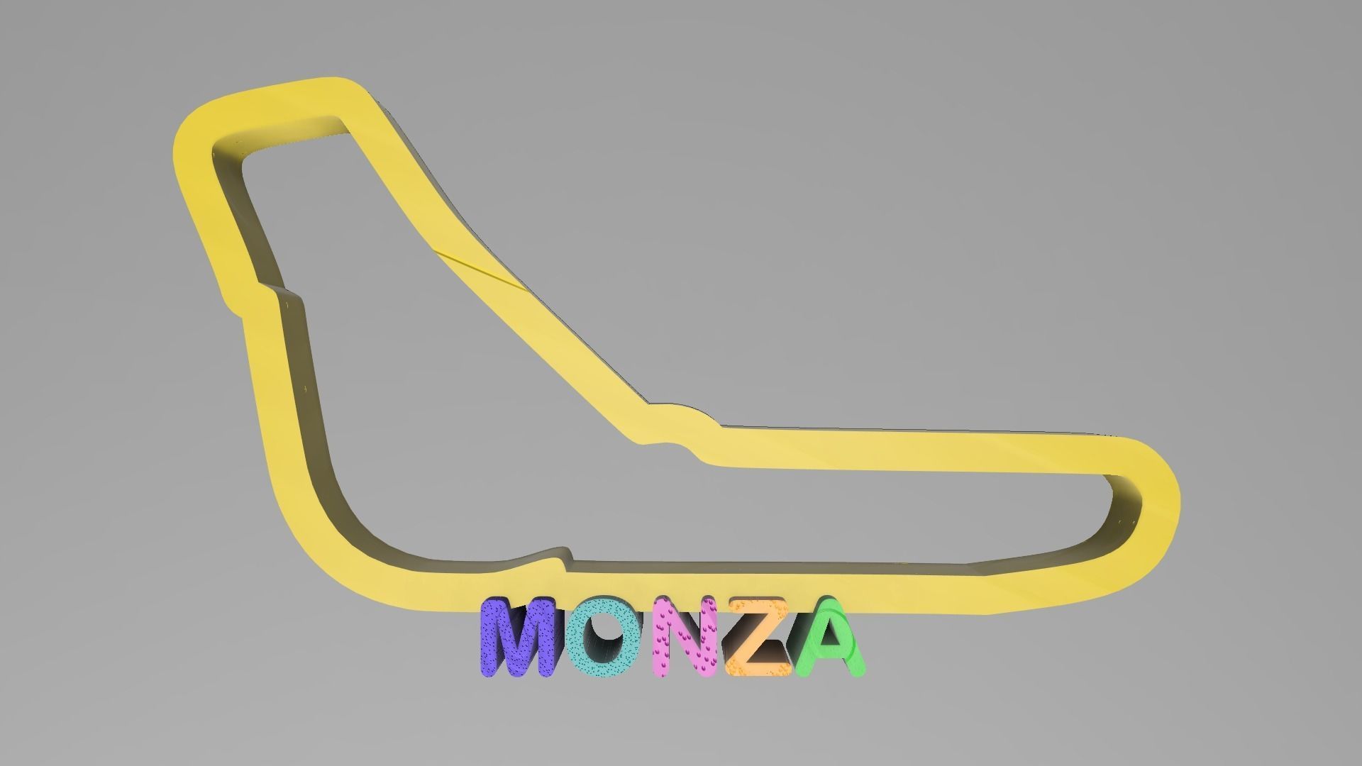 F1 Monza Race Track STL OBJ FBX Files Fusion 360 3D print model_1