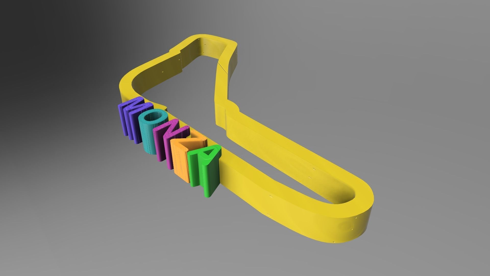 F1 Monza Race Track STL OBJ FBX Files Fusion 360 3D print model_4