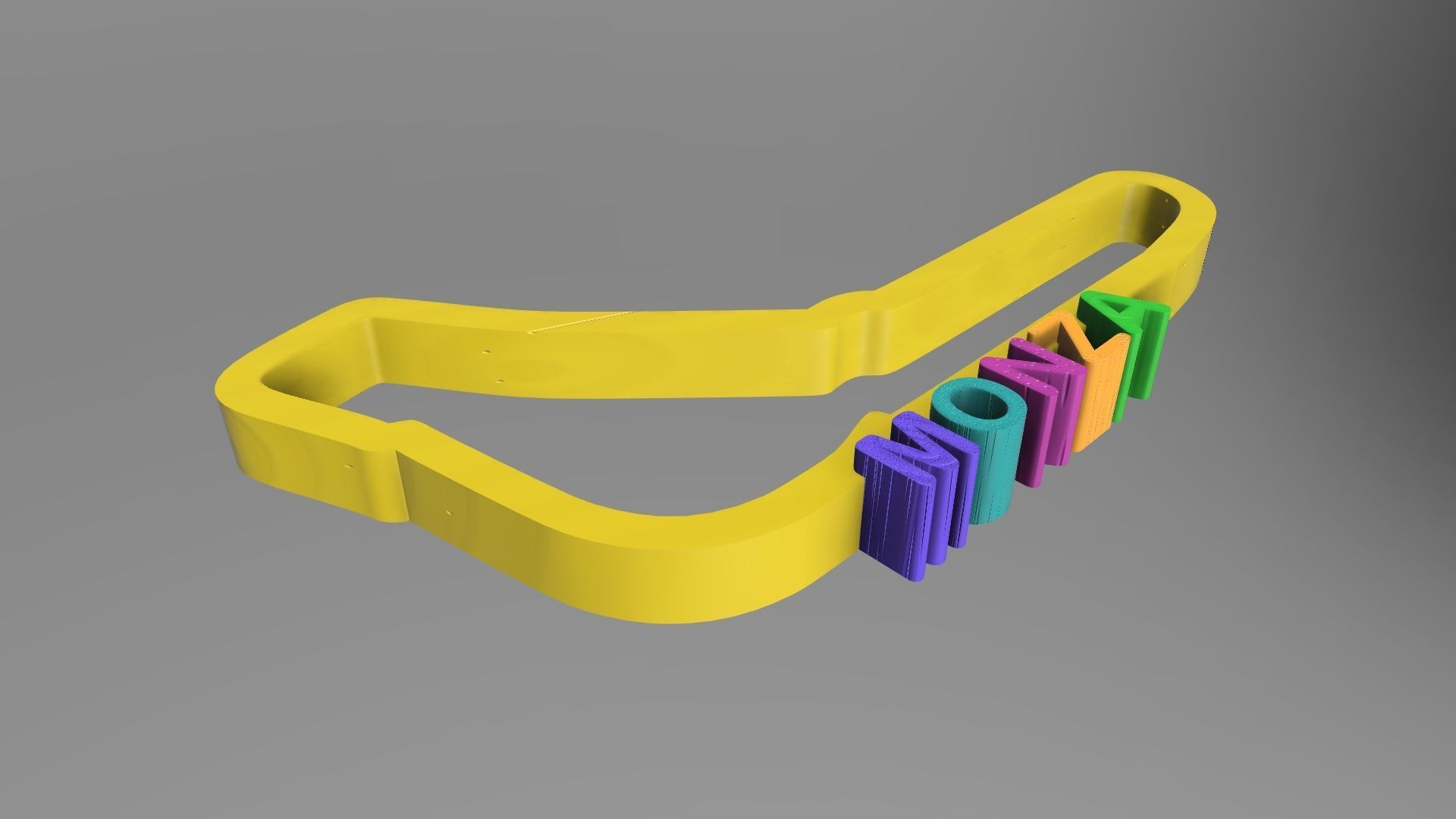 F1 Monza Race Track STL OBJ FBX Files Fusion 360 3D print model_3