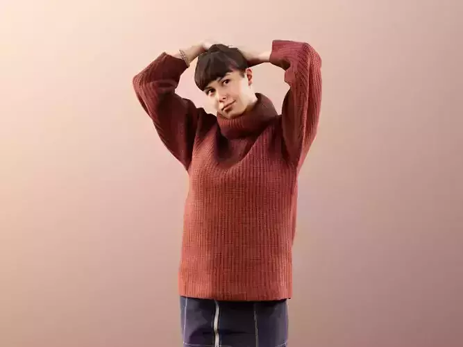 Alyssa 11524 - Young Woman Tying Her Hair