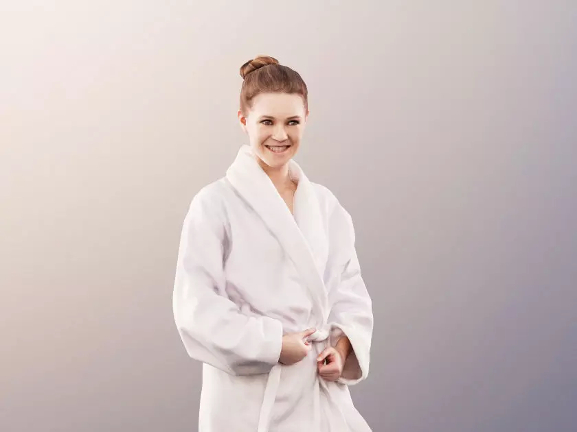 Bella 11649 - Pretty Girl Bathing Robe Spa Swimming Bath 3D model