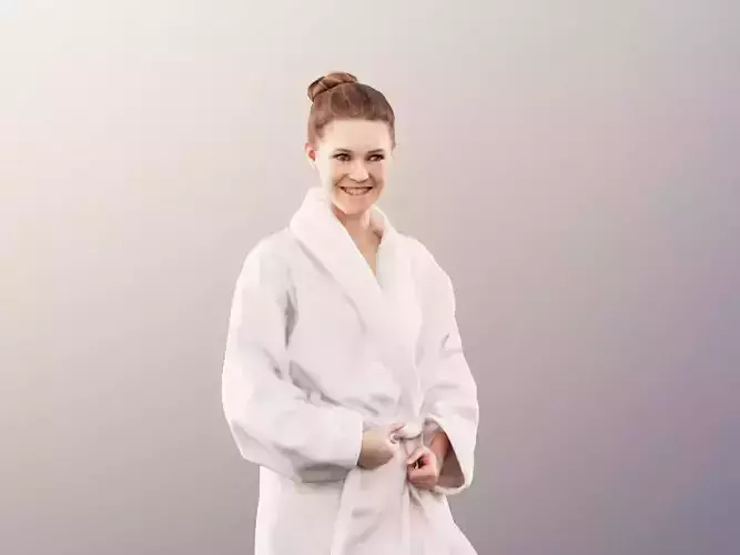 Bella 11649 - Pretty Girl Bathing Robe Spa Swimming Bath  3D model