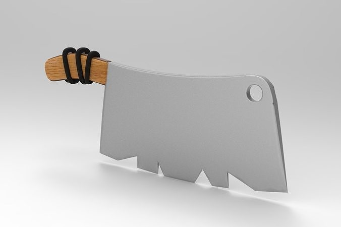 Chopping Knife Low-poly 3D model