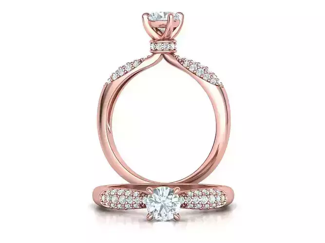 Delicate Engagement Ring Half Carat Centr Stone