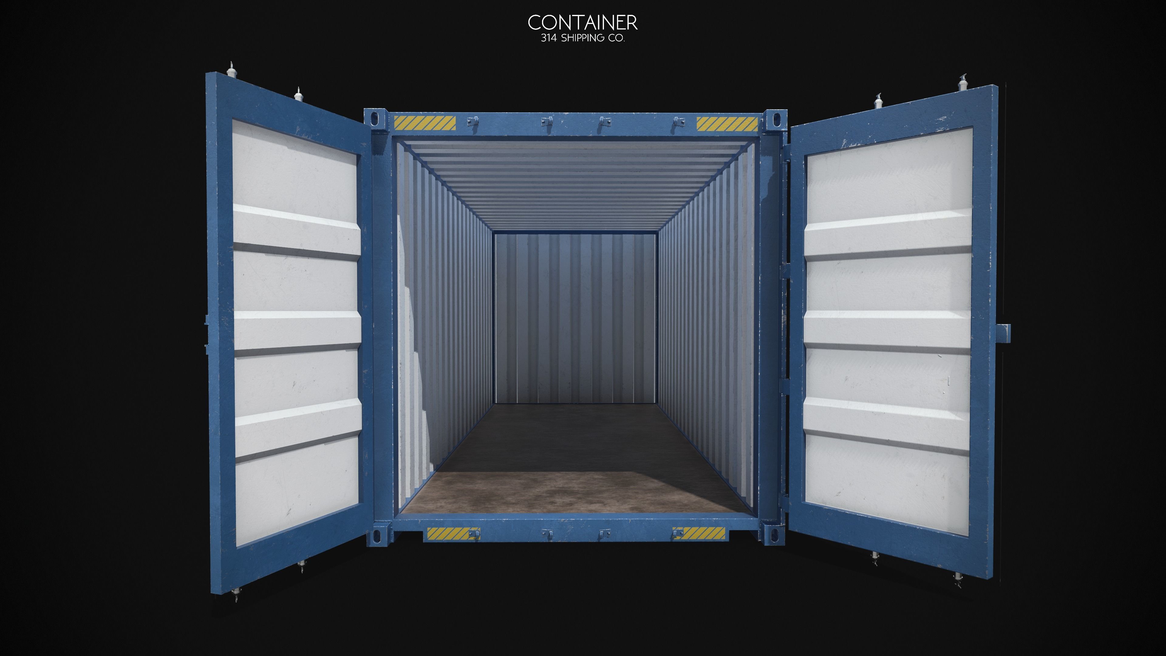 Extreme Modular 3D Container Low-poly 3D model_5