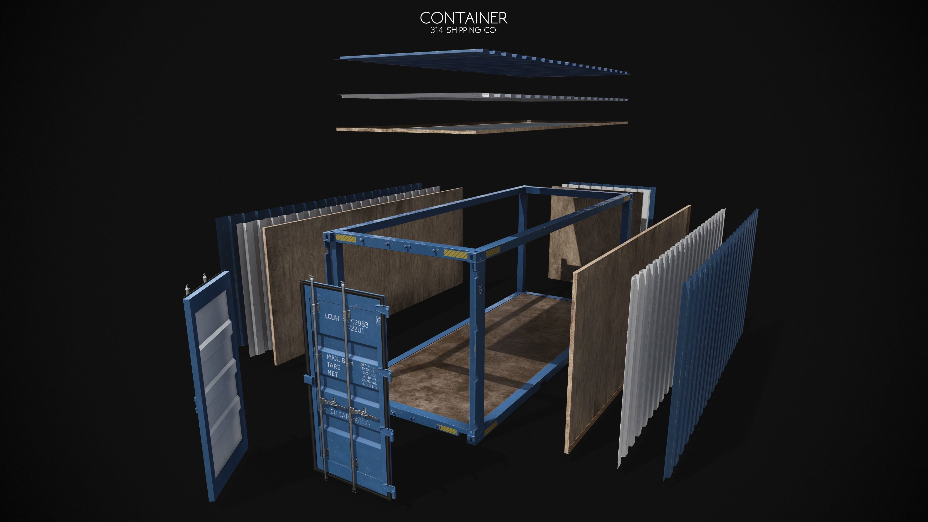 3D model Extreme Modular 3D Container VR / AR / low-poly | CGTrader