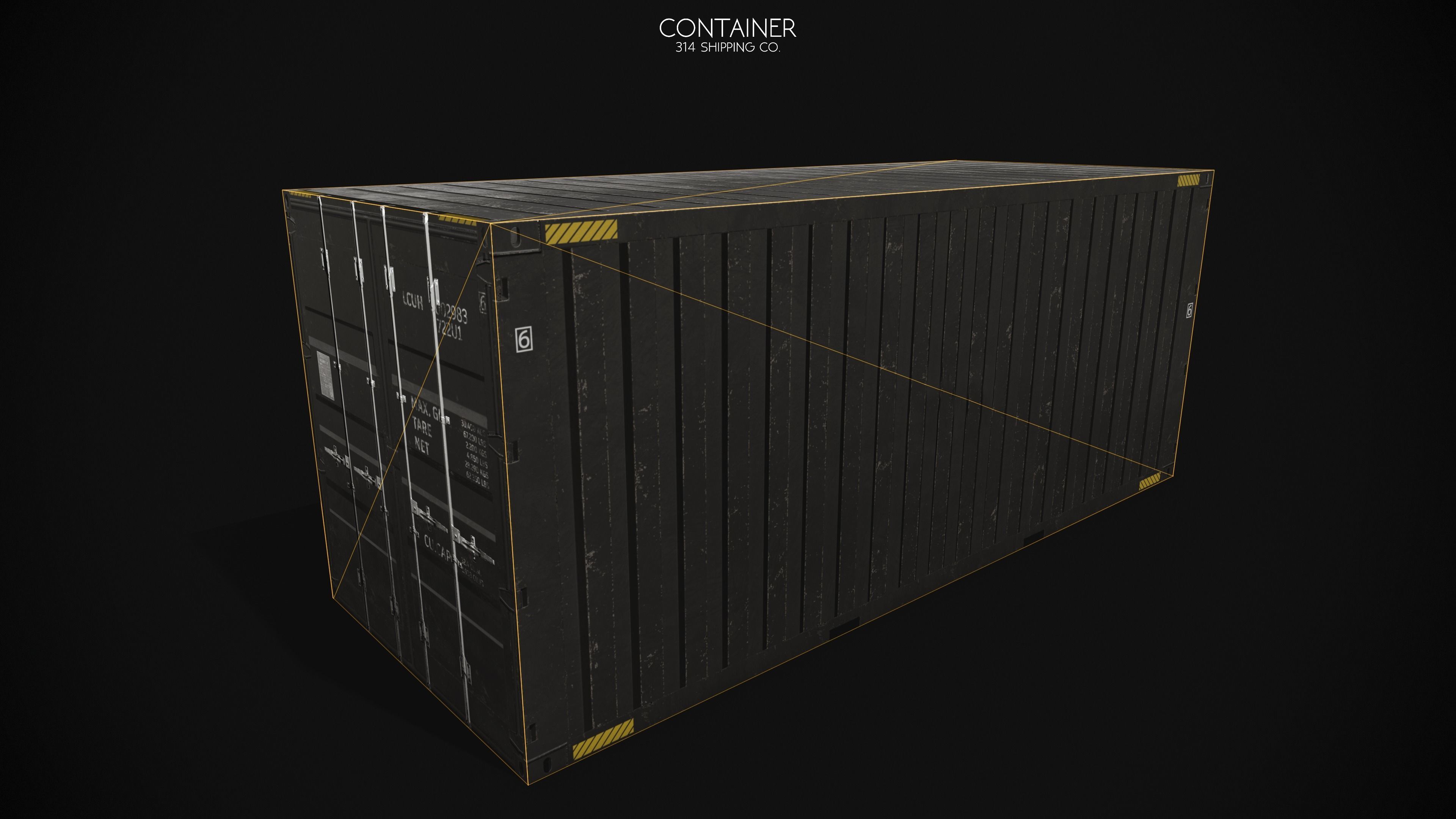 Extreme Modular 3D Container Low-poly 3D model_15