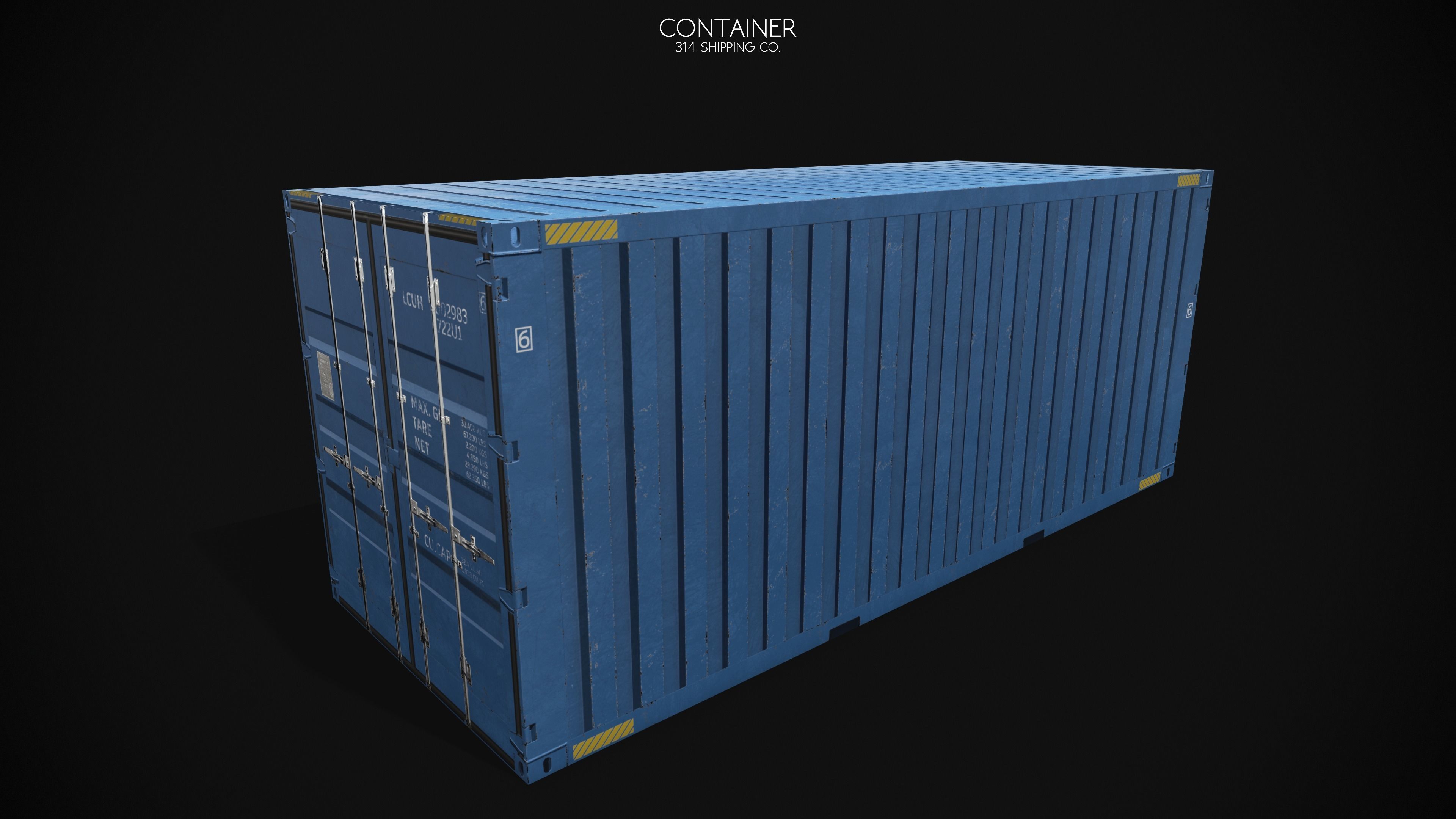 Extreme Modular 3D Container Low-poly 3D model_17