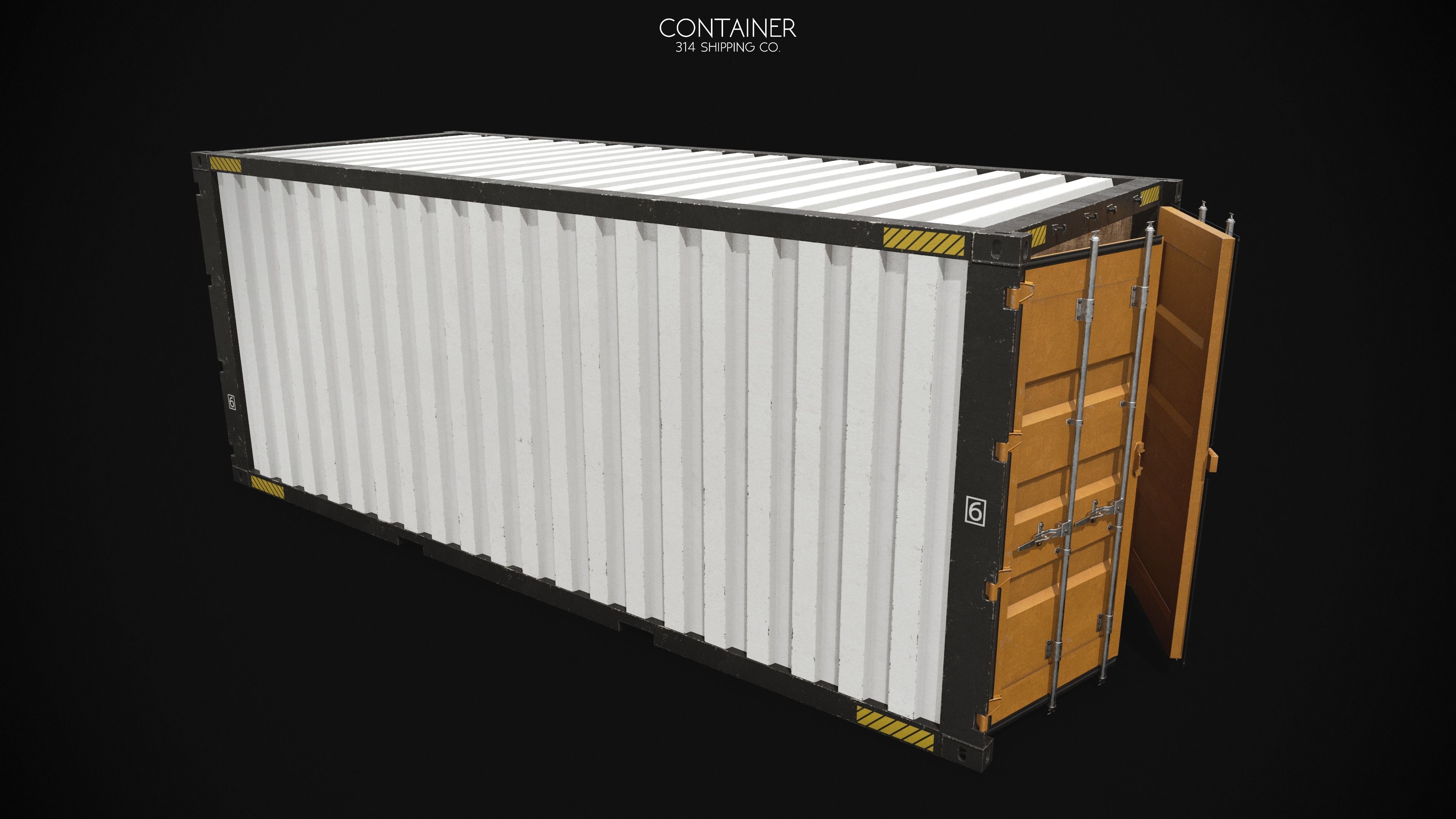 Extreme Modular 3D Container Low-poly 3D model_12