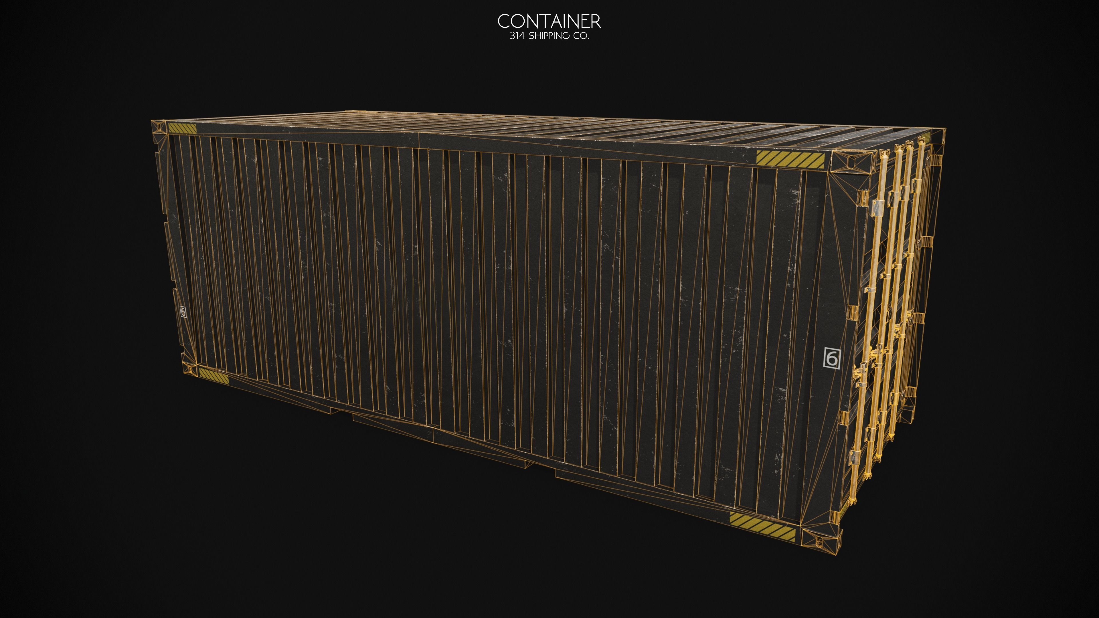 Extreme Modular 3D Container Low-poly 3D model_14