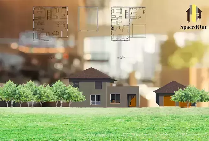 European Big Family Home 3D Model