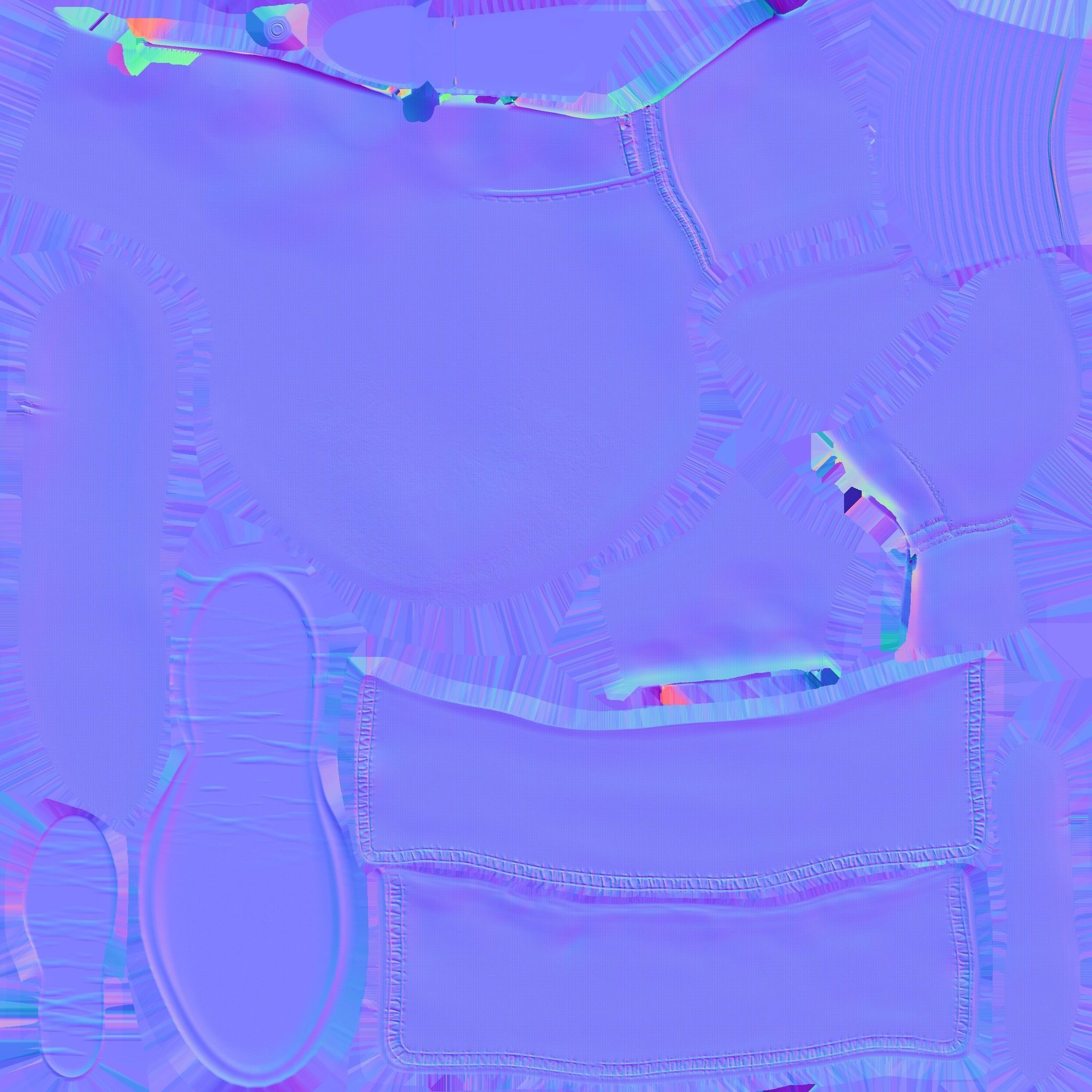 Suede Chord Taupe Fold-Over Ankle Boots Low-poly 3D model_8