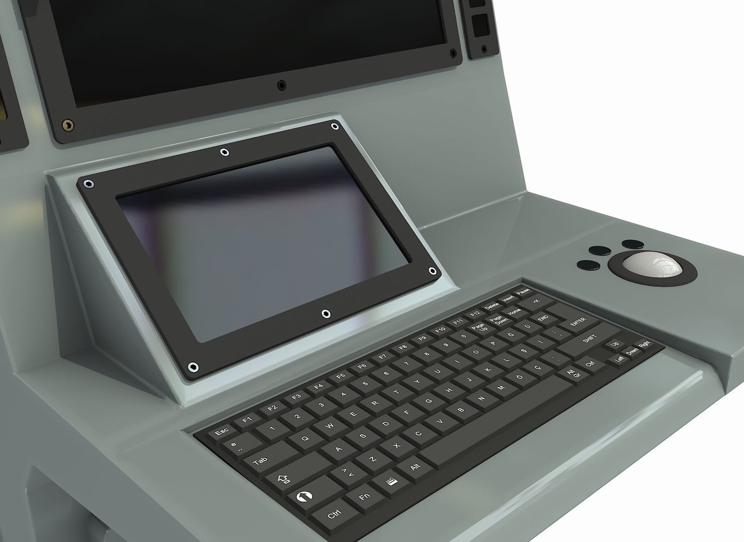 MULTIFUNCTIONAL TACTICAL DISPLAY 3D Low-poly 3D model_5