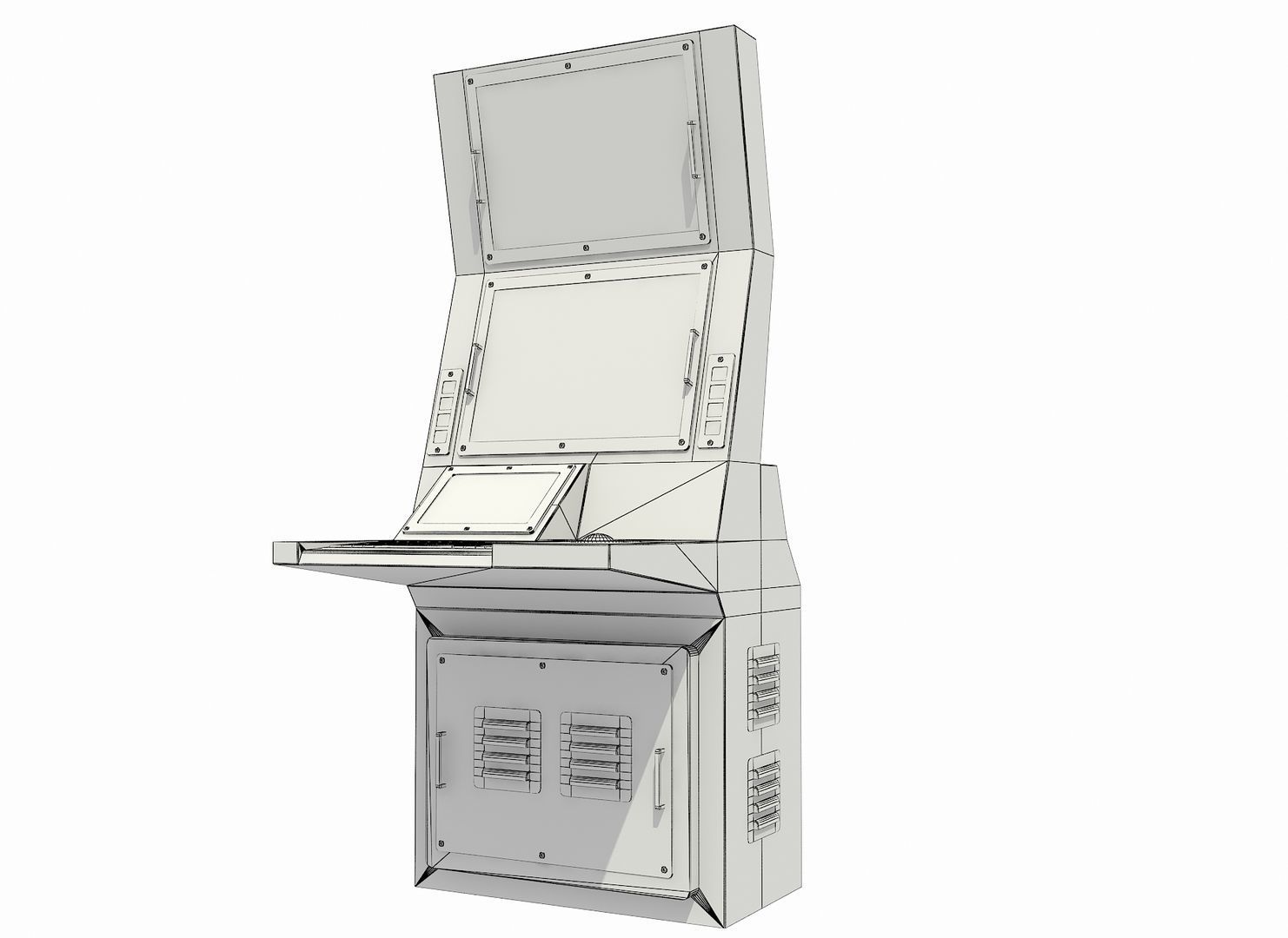 MULTIFUNCTIONAL TACTICAL DISPLAY 3D Low-poly 3D model_2