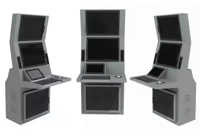 MULTIFUNCTIONAL TACTICAL DISPLAY 3D Low-poly 3D model