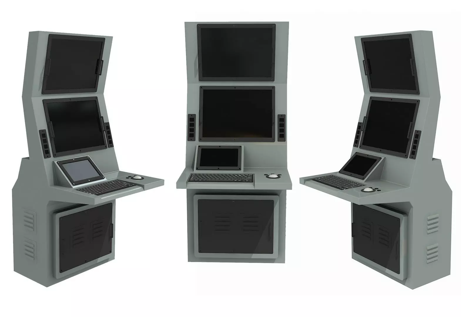 MULTIFUNCTIONAL TACTICAL DISPLAY 3D Low-poly 3D model_0