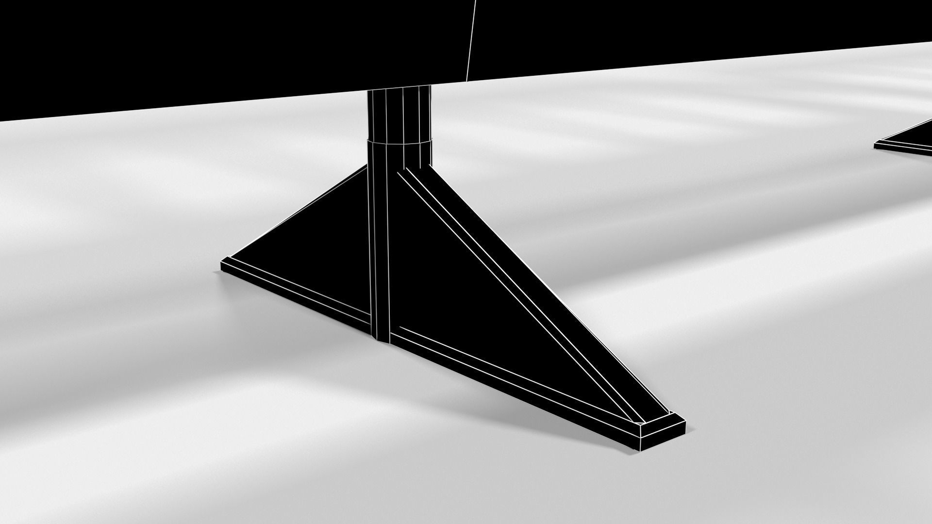 Yellow and red plastic road barriers Low-poly 3D model_13