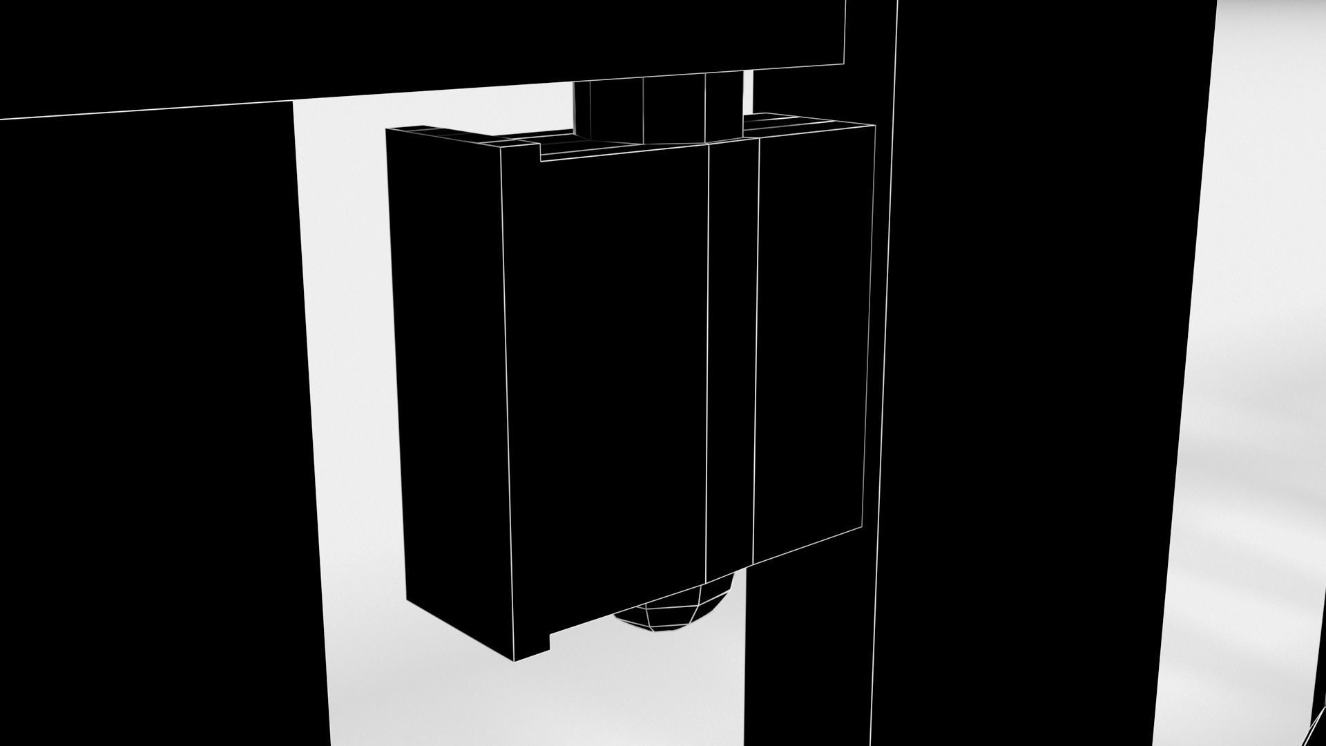 Yellow and red plastic road barriers Low-poly 3D model_12