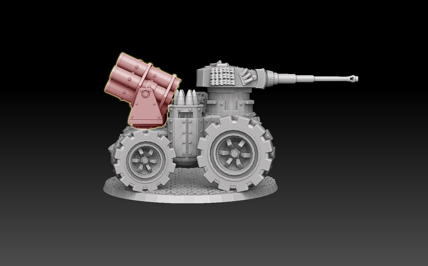 Panzer Buggy Rocket Mortar 3D print model_2