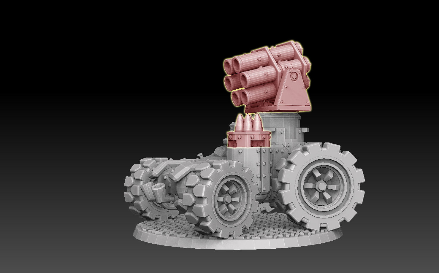 Panzer Buggy Rocket Mortar 3D print model_3
