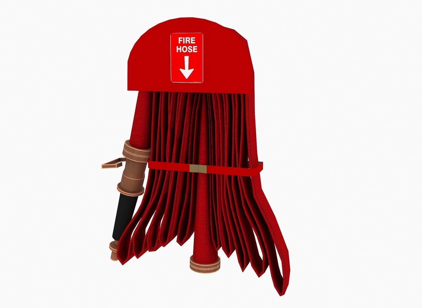 FIRE HOSE 3D Low-poly 3D model_1