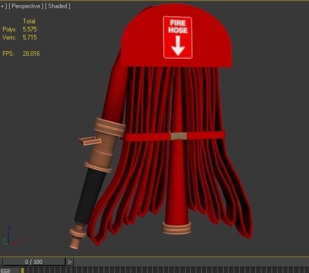 FIRE HOSE 3D Low-poly 3D model_4
