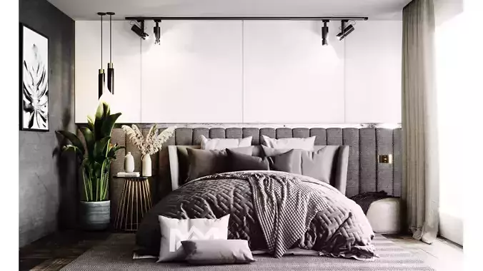 Modern BedRoom Scene 2
