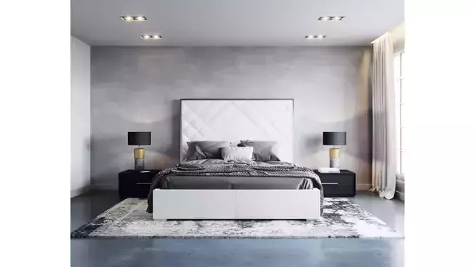 Modern BedRoom Scene 1