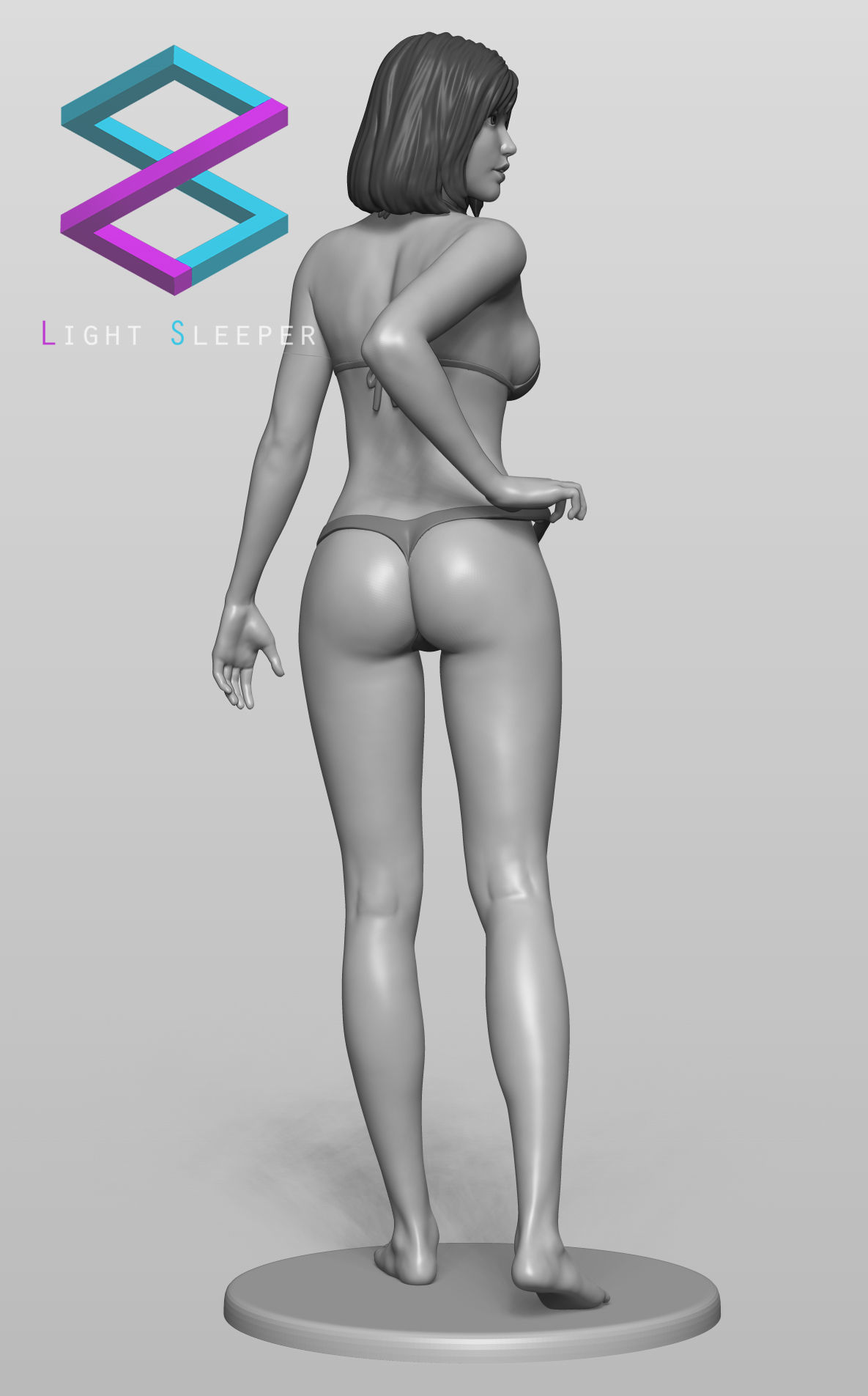 Bikini girl 3D print model_3