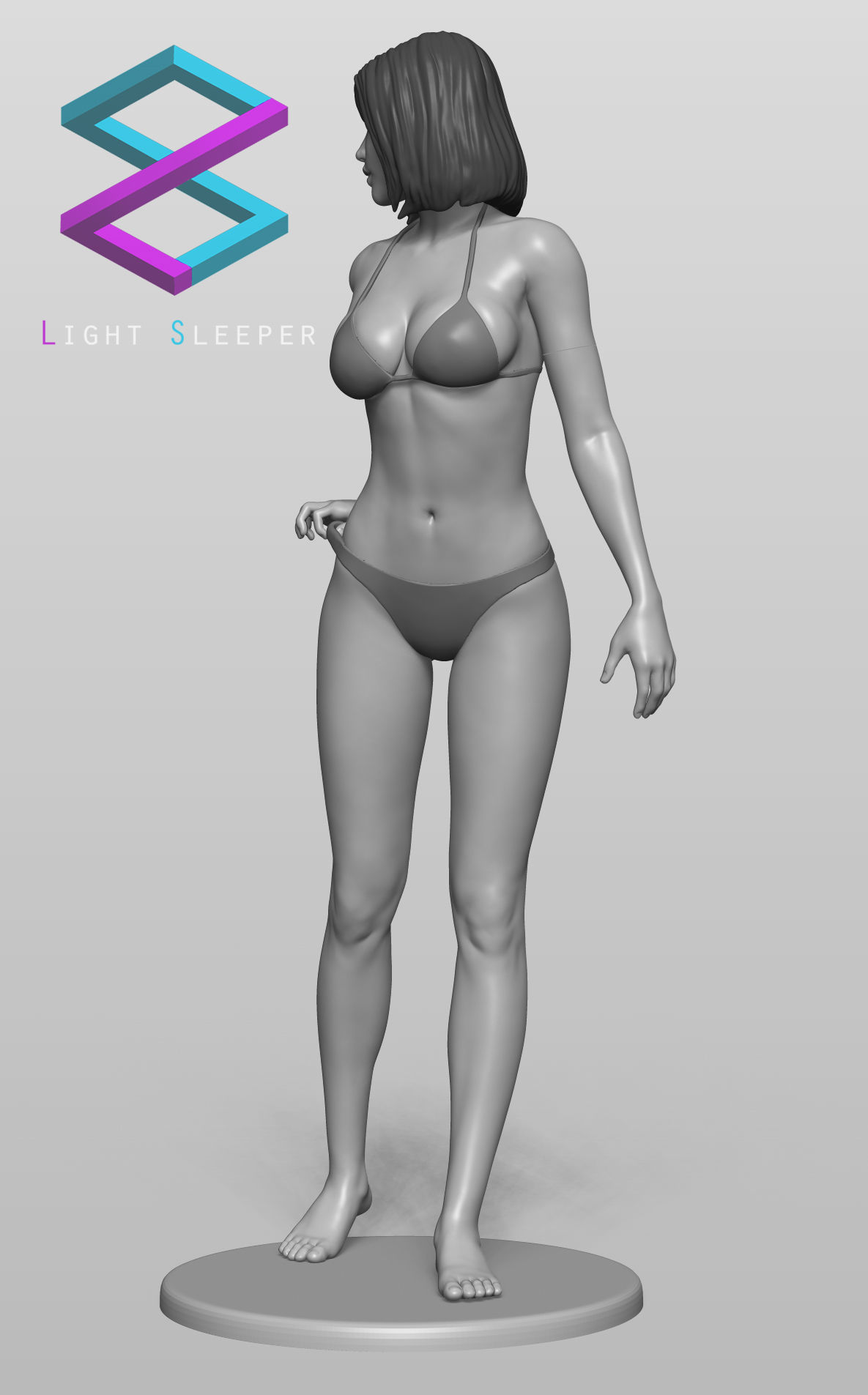 Bikini girl 3D print model_1