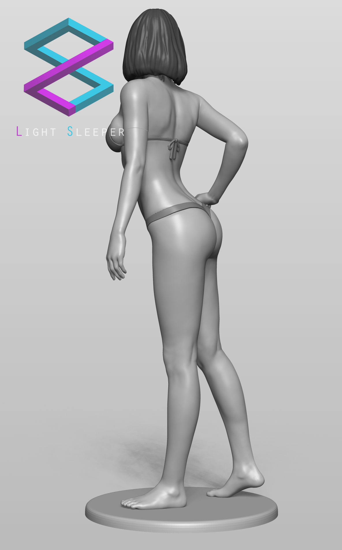 Bikini girl 3D print model_2