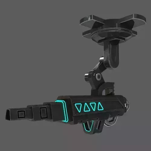 SCI FI TURRET GUN 3D  Low-poly 3D model