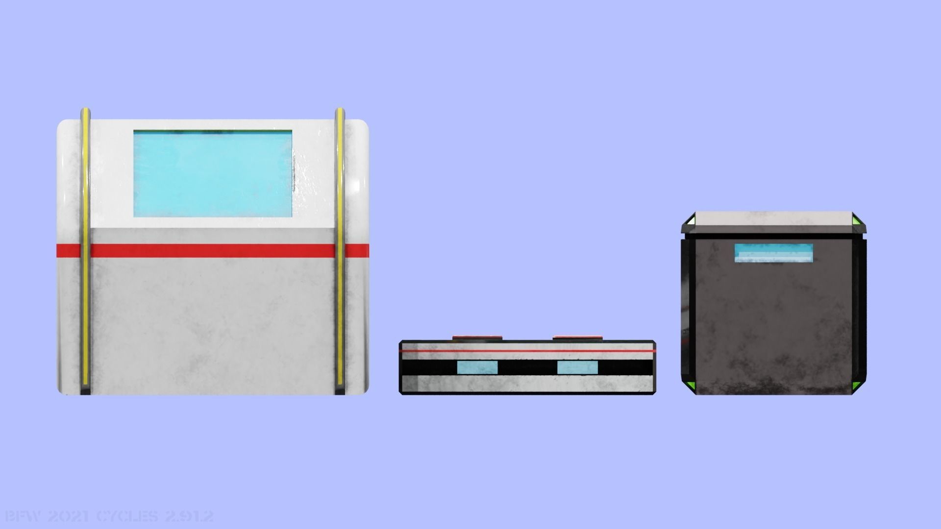 Sci-Fi Crate Pack 1 Low-poly 3D model_8