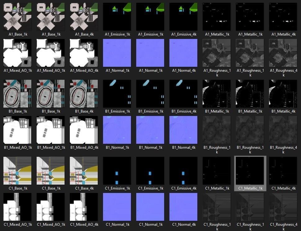 Sci-Fi Crate Pack 1 Low-poly 3D model_15