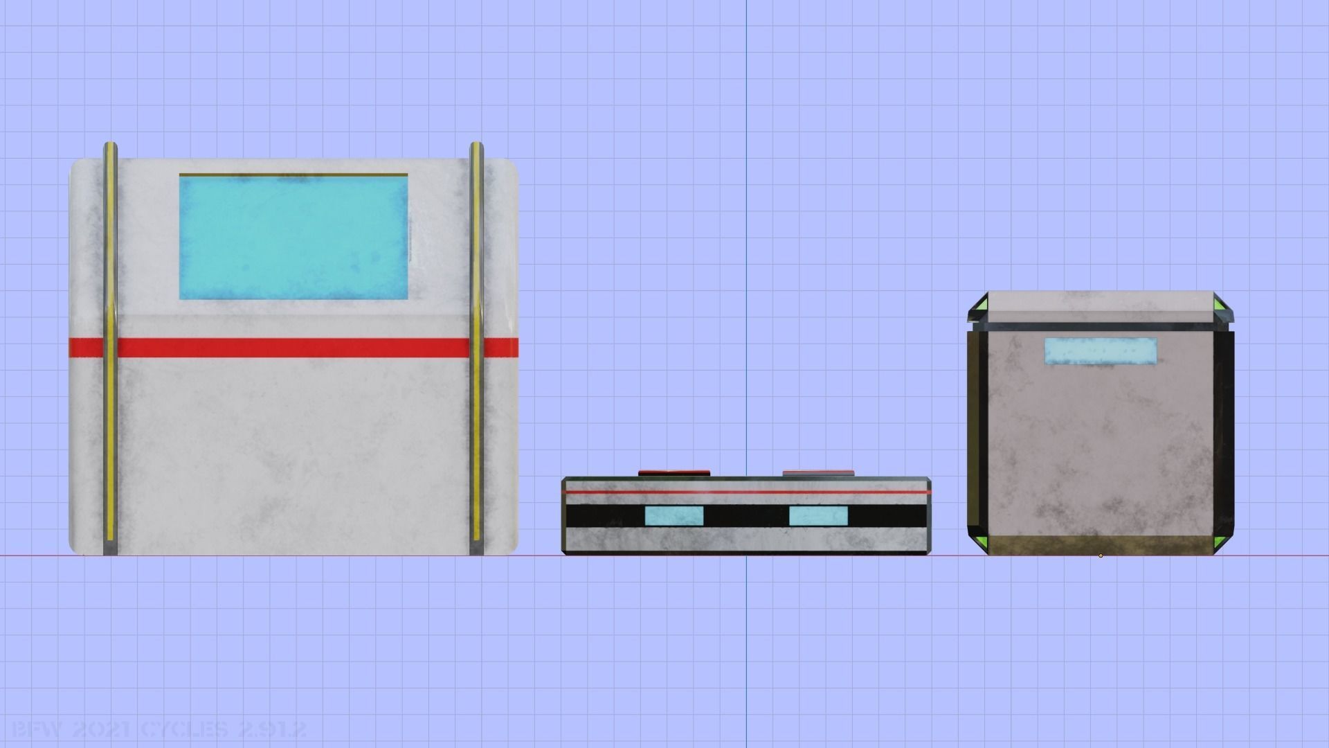 Sci-Fi Crate Pack 1 Low-poly 3D model_6