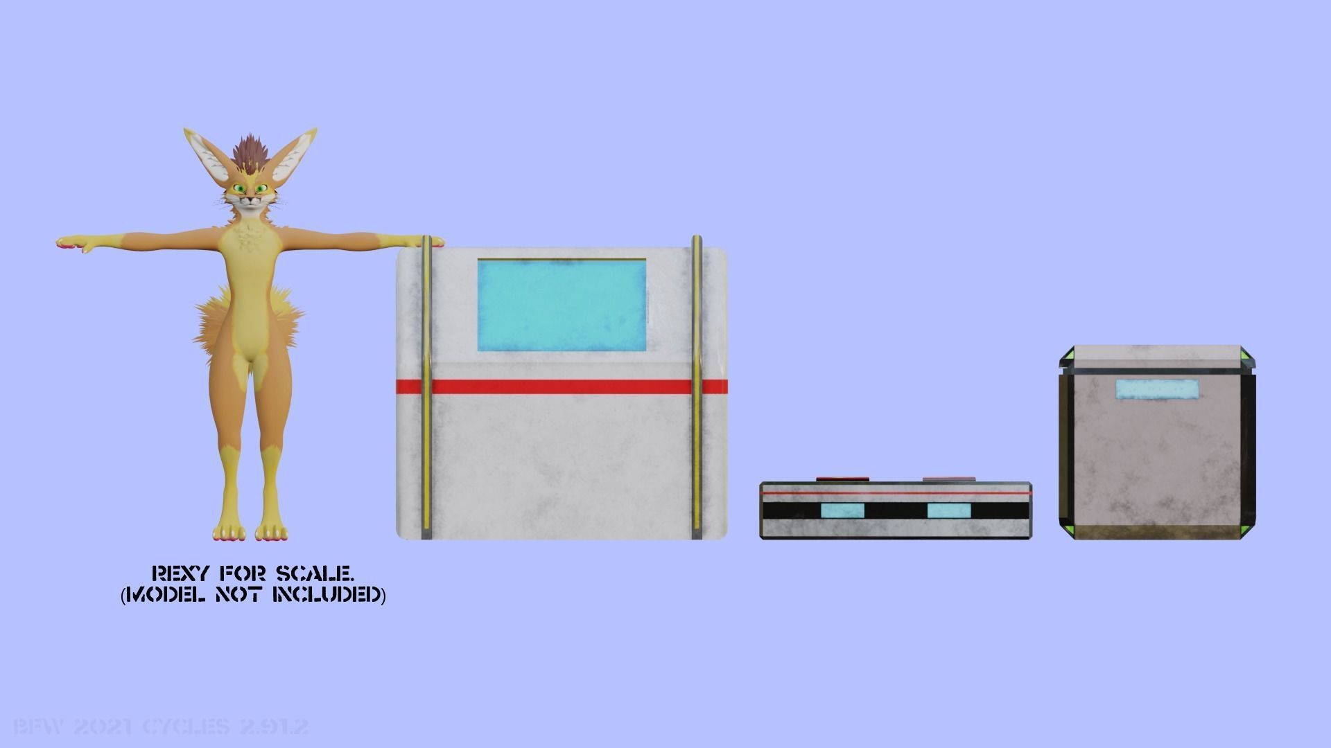 Sci-Fi Crate Pack 1 Low-poly 3D model_9