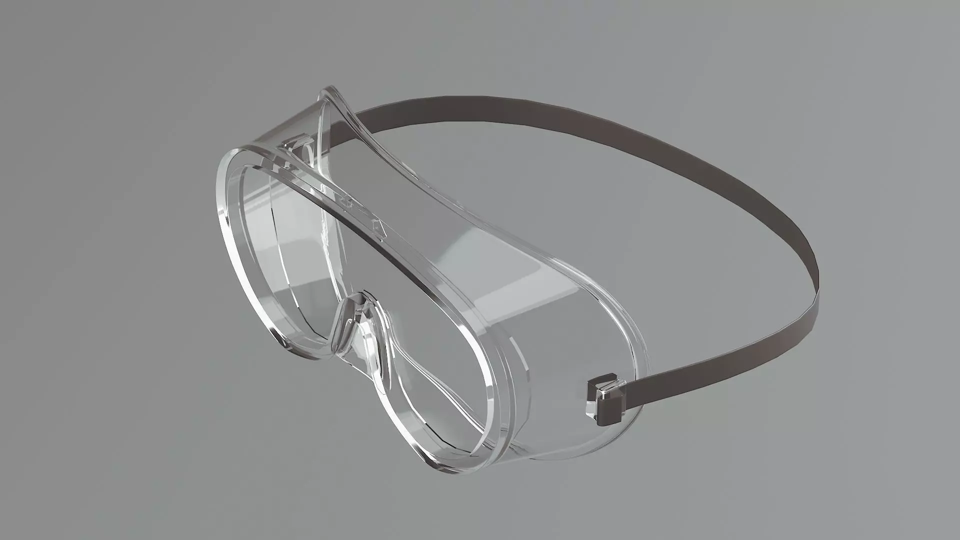 Safety glasses Low-poly 3D model_0