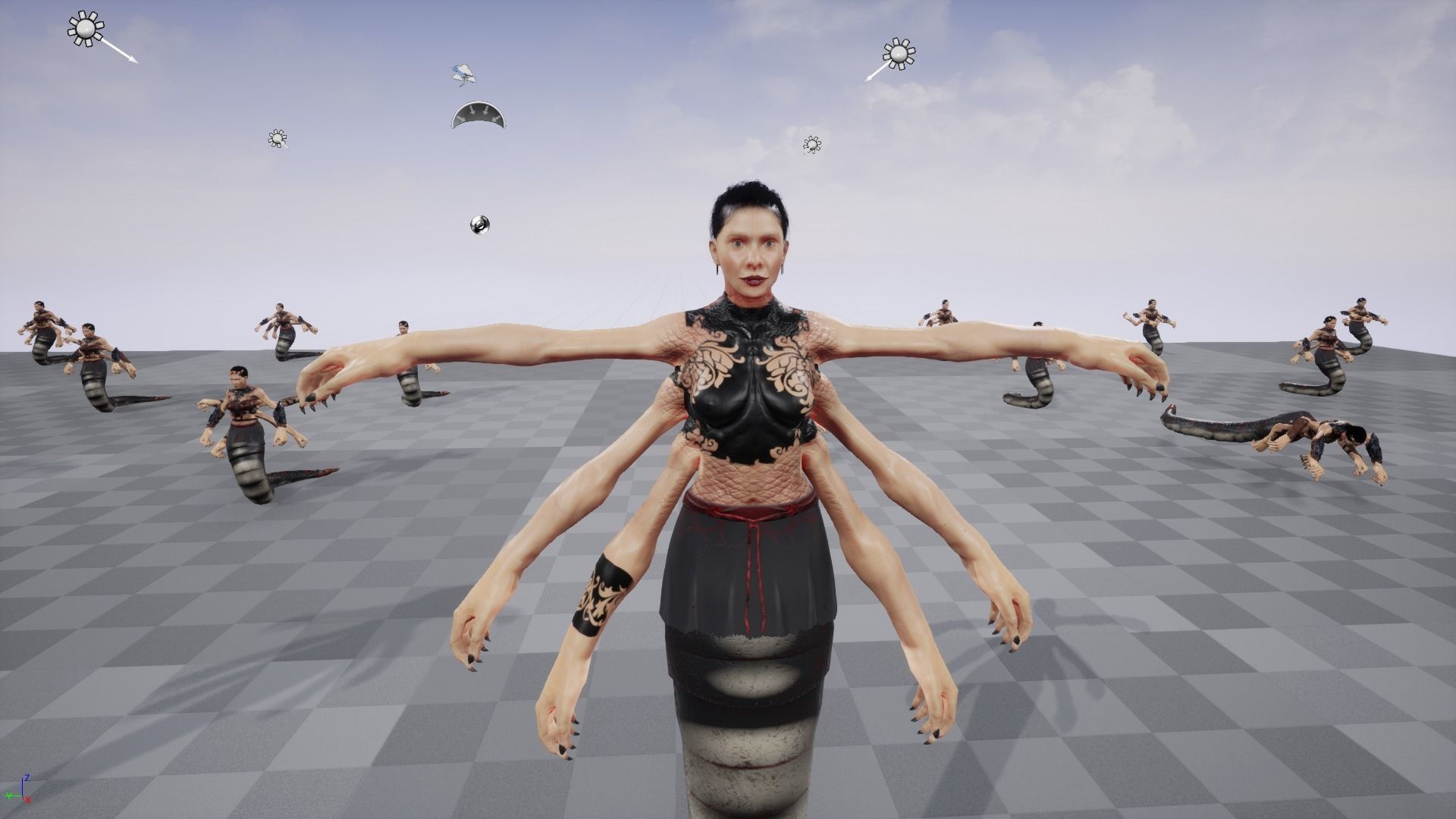 Naga Queen UE4 and Unity low poly model Low-poly 3D model_11