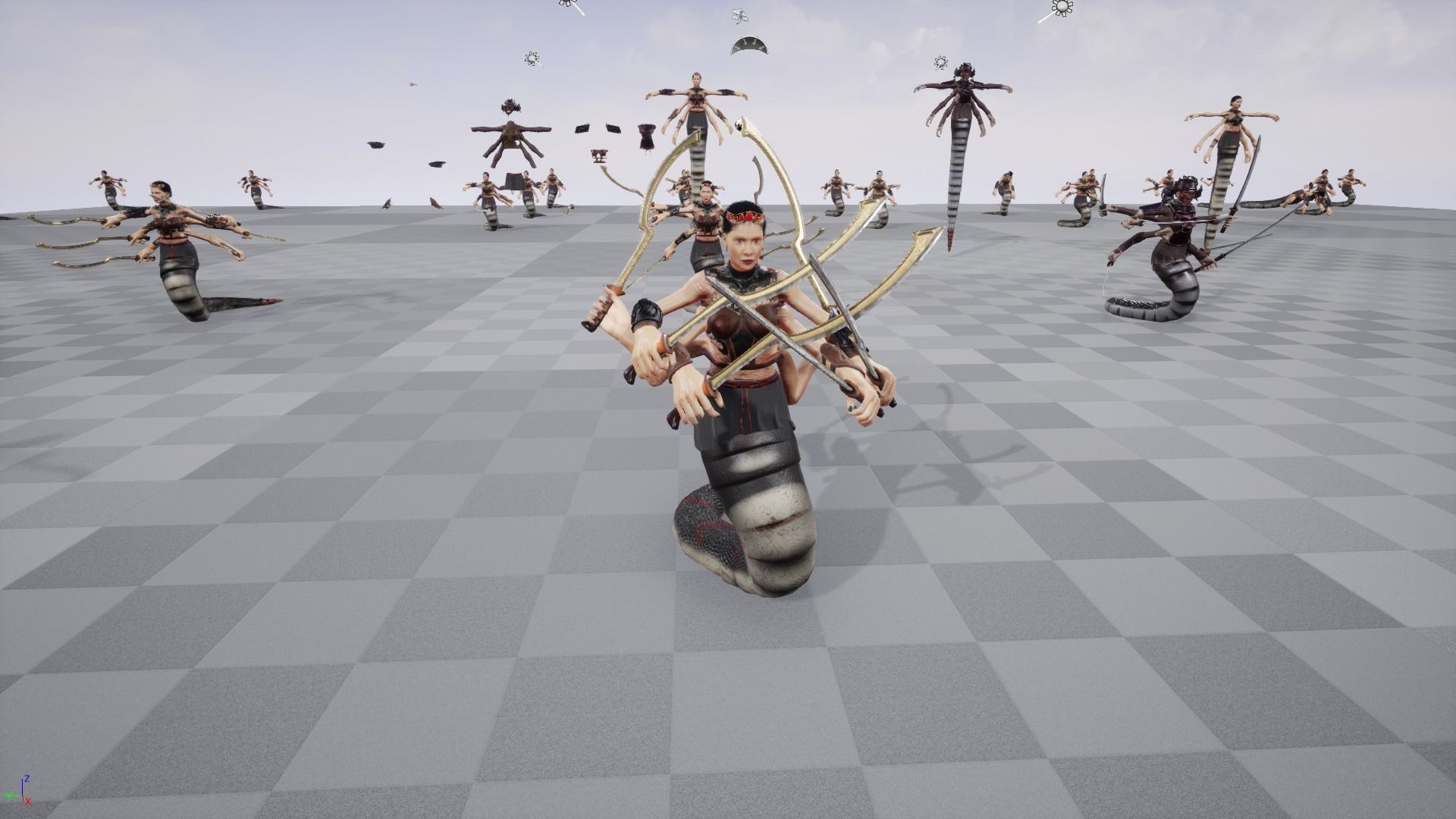 Naga Queen UE4 and Unity low poly model Low-poly 3D model_16