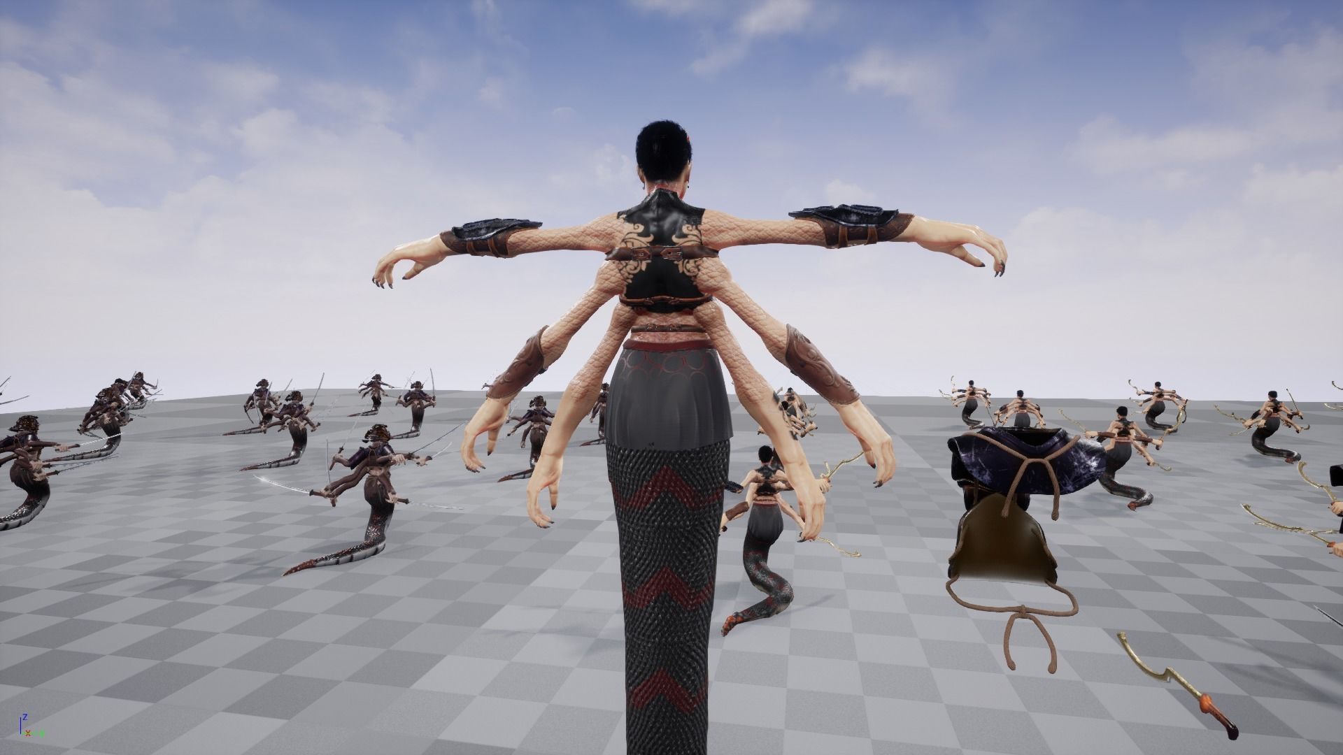 Naga Queen UE4 and Unity low poly model Low-poly 3D model_12