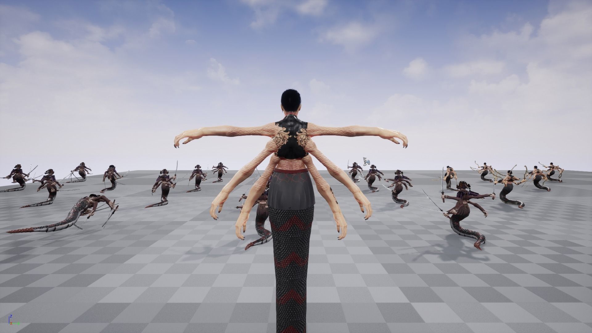 Naga Queen UE4 and Unity low poly model Low-poly 3D model_14