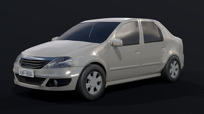 Logan lowpoly opel corsa Low-poly 3D model