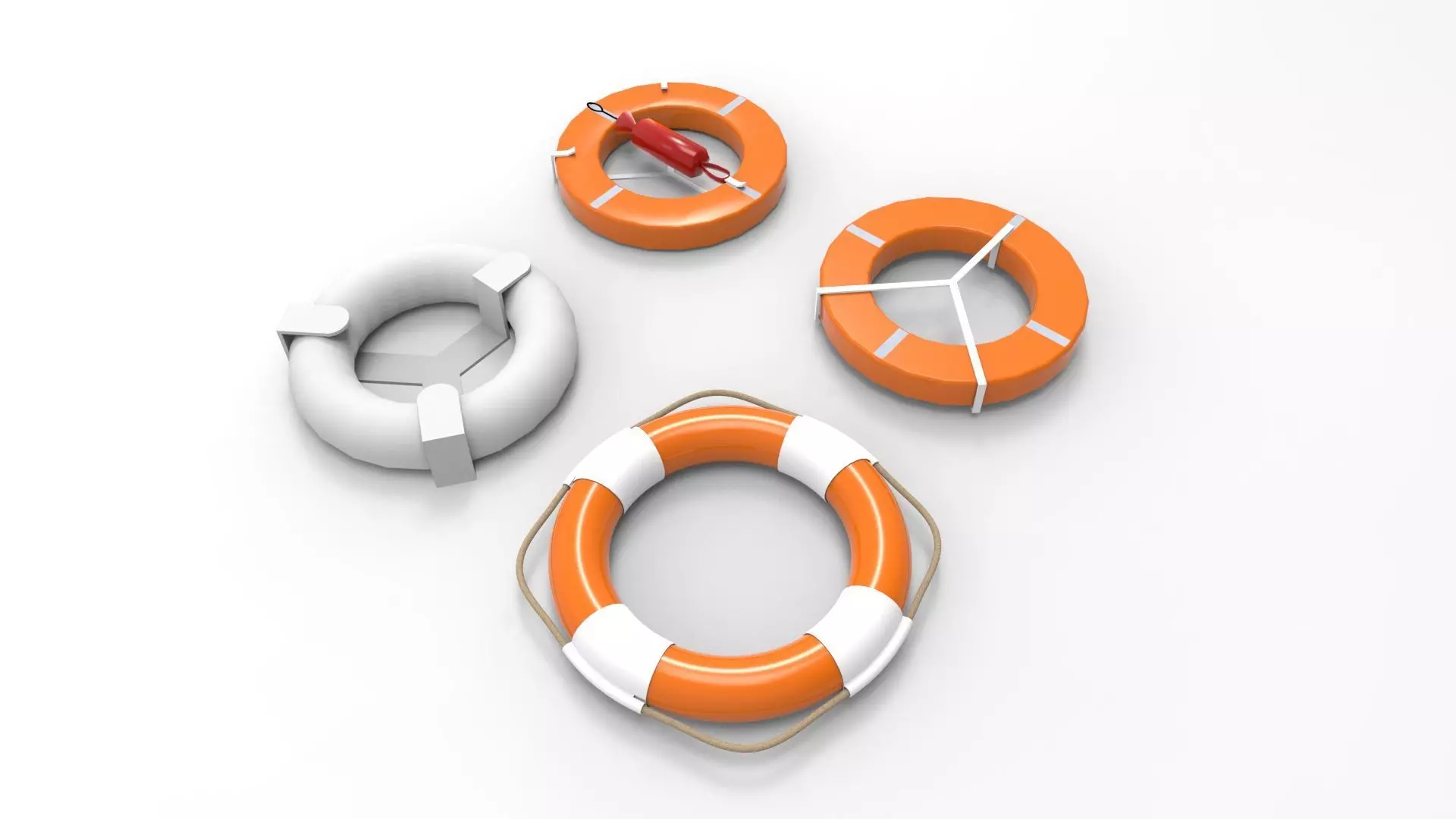 lifebuoy life preservers 3D model_0