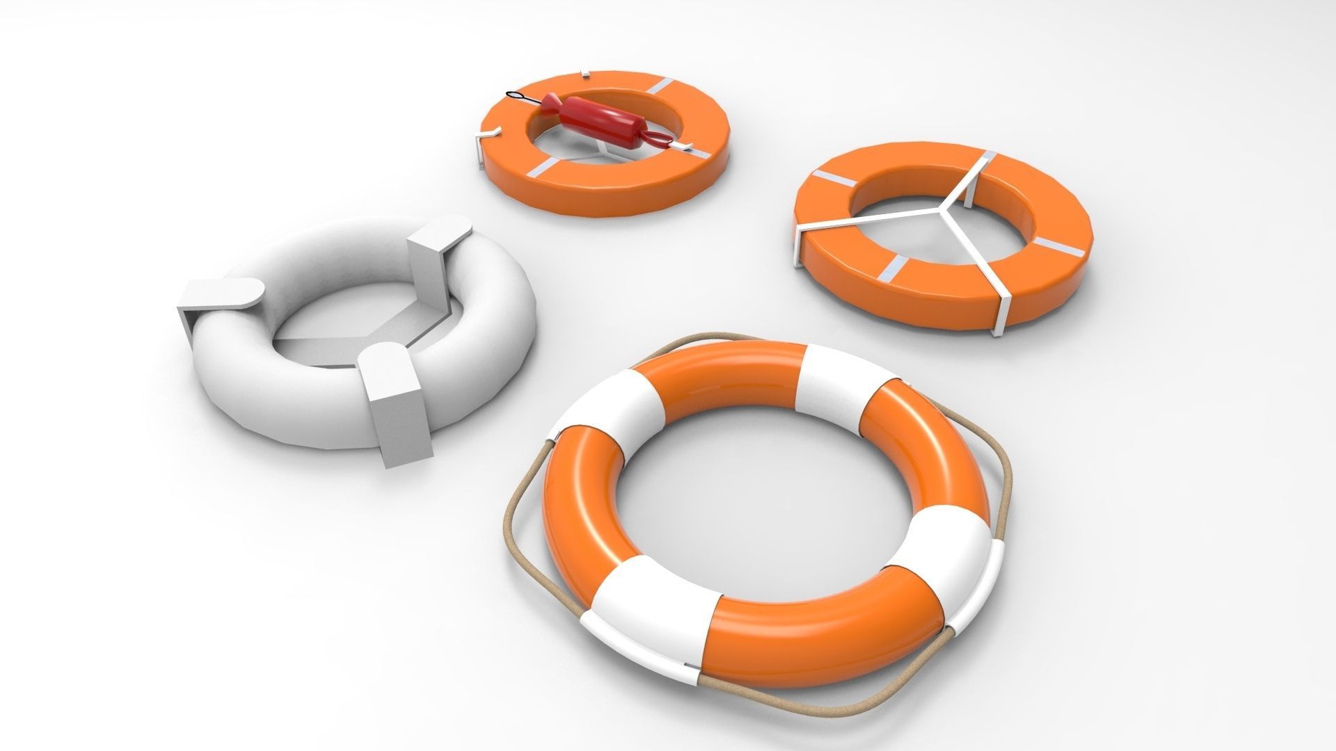 lifebuoy life preservers 3D model_3