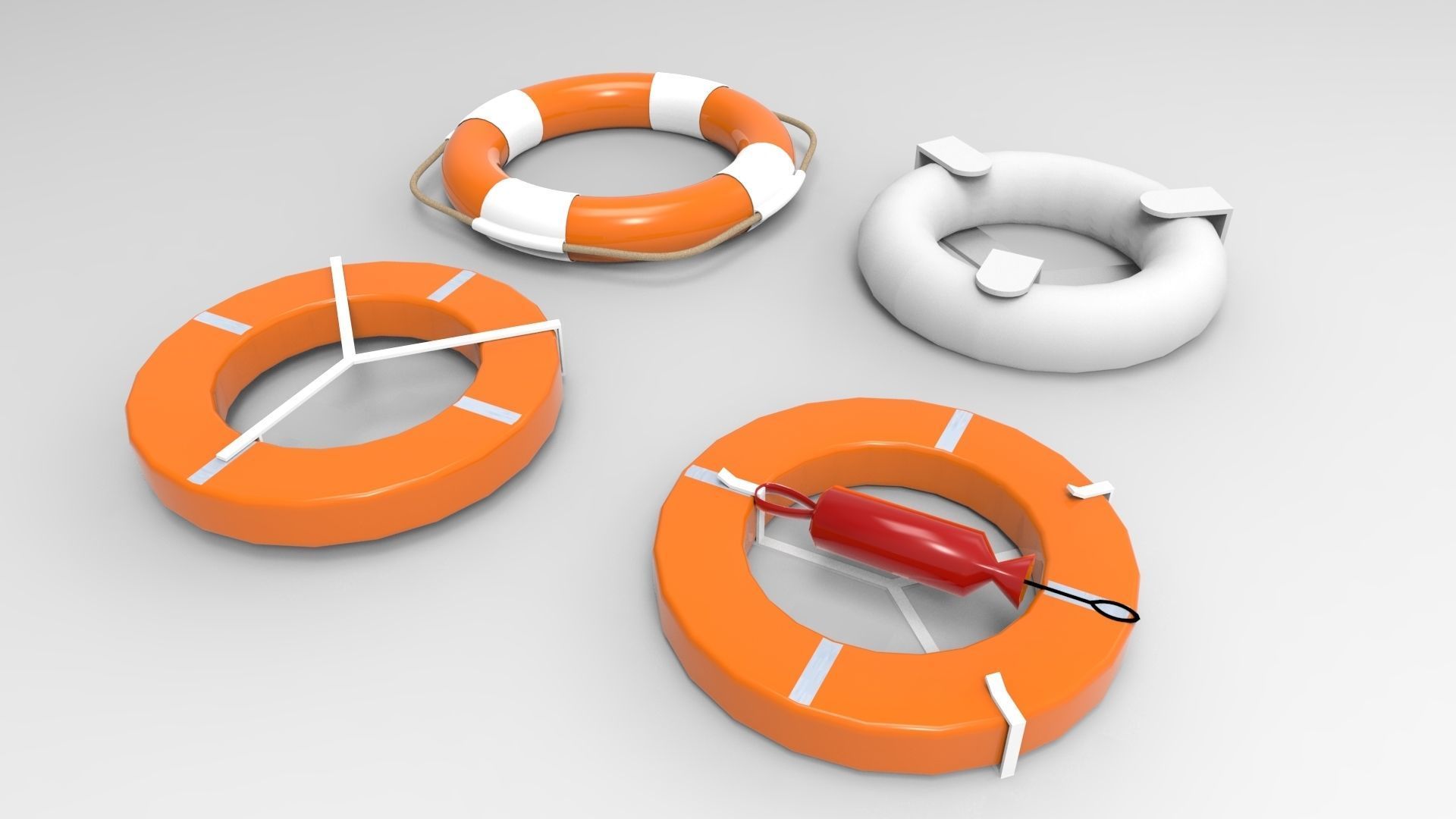 lifebuoy life preservers 3D model_9