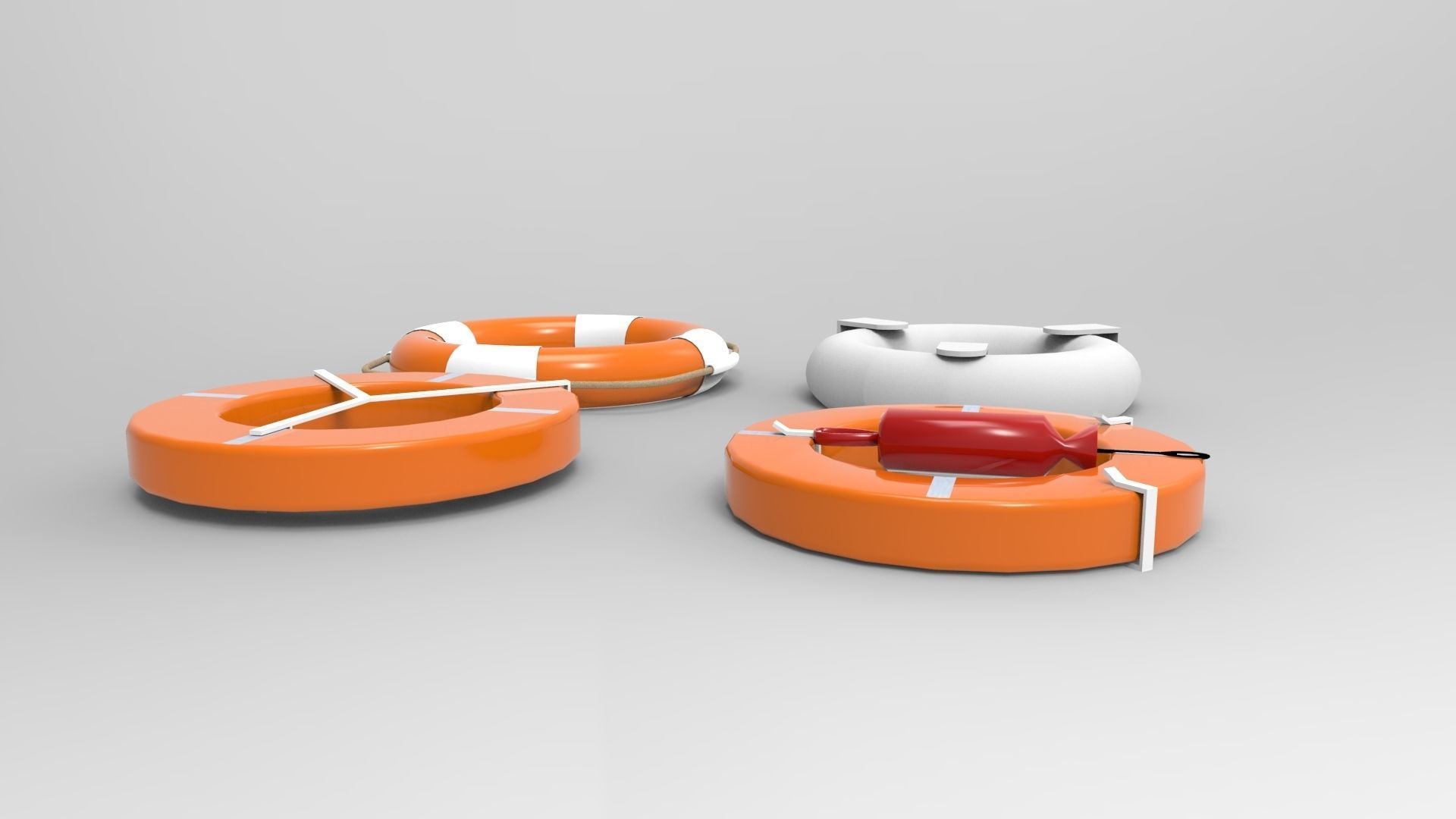 lifebuoy life preservers 3D model_2