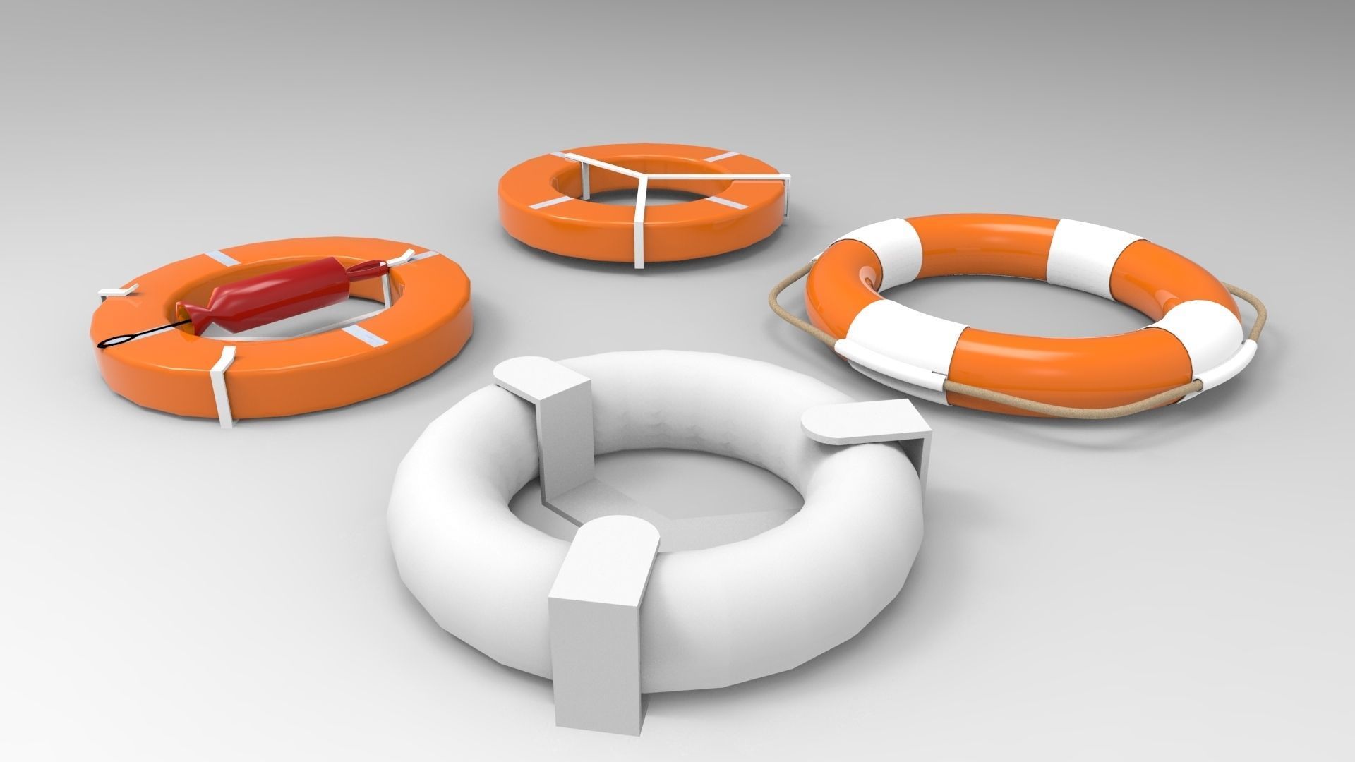 lifebuoy life preservers 3D model_8