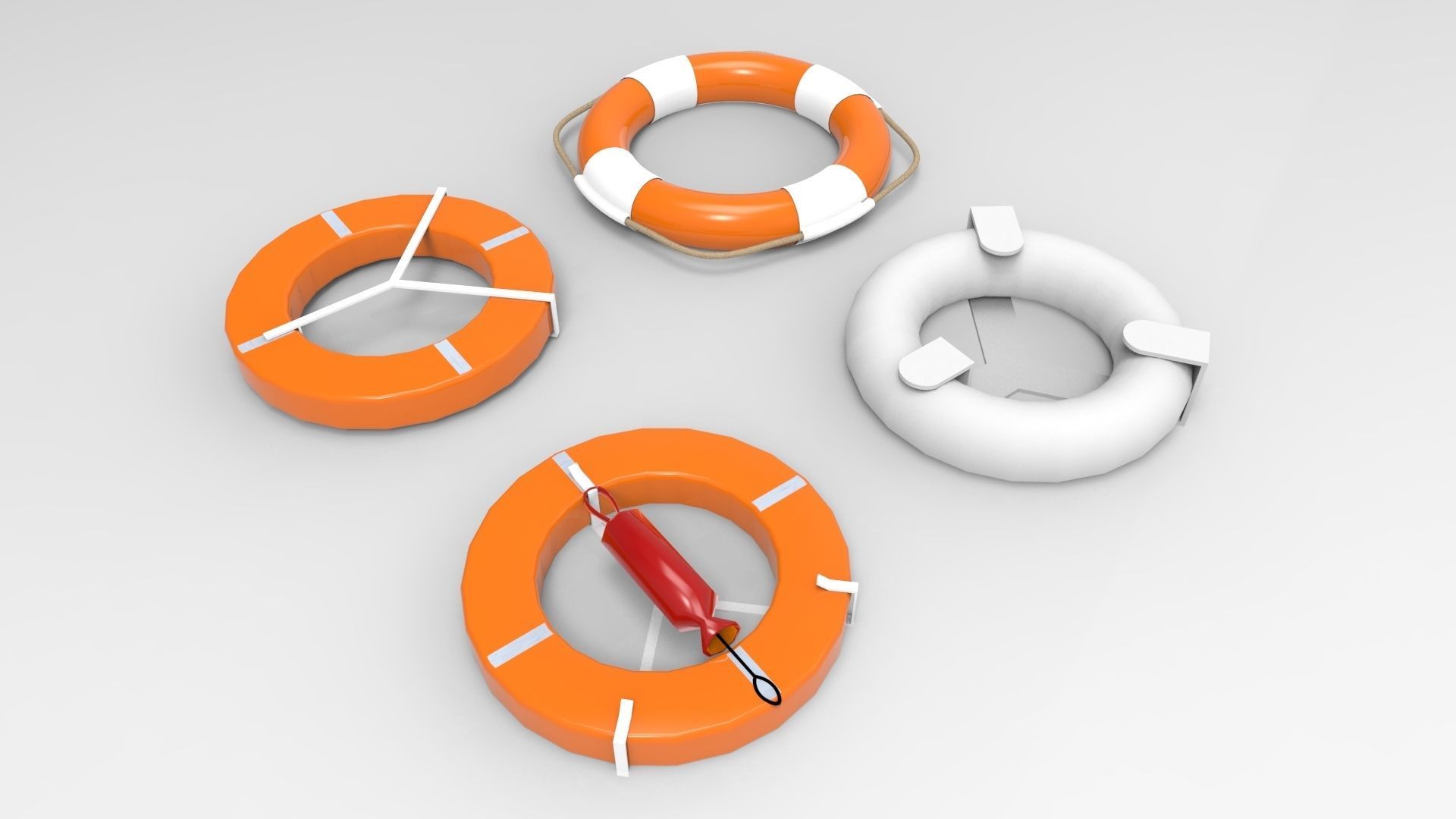 lifebuoy life preservers 3D model_4